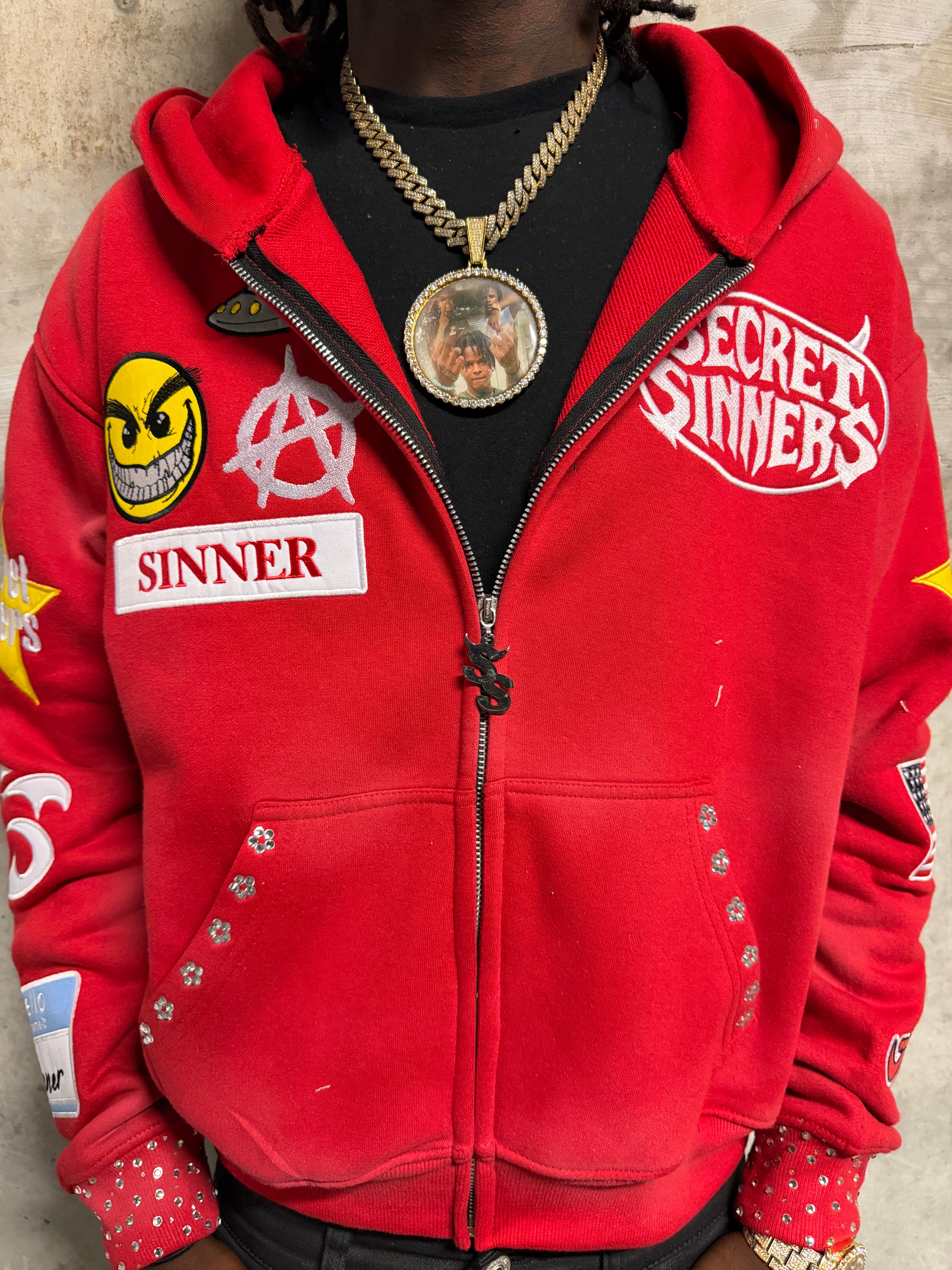 Red Finale Zip-Up