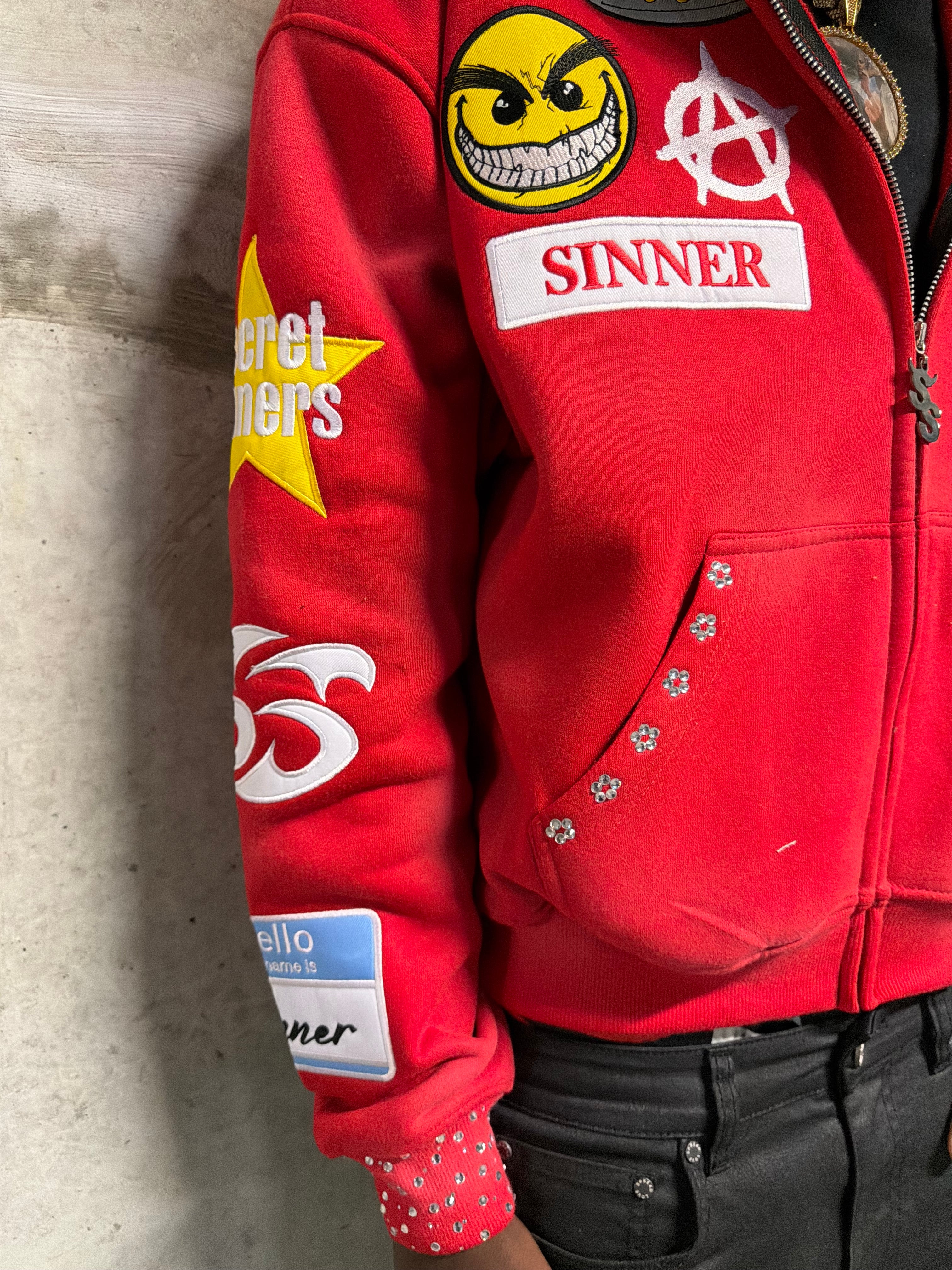 Red Finale Zip-Up