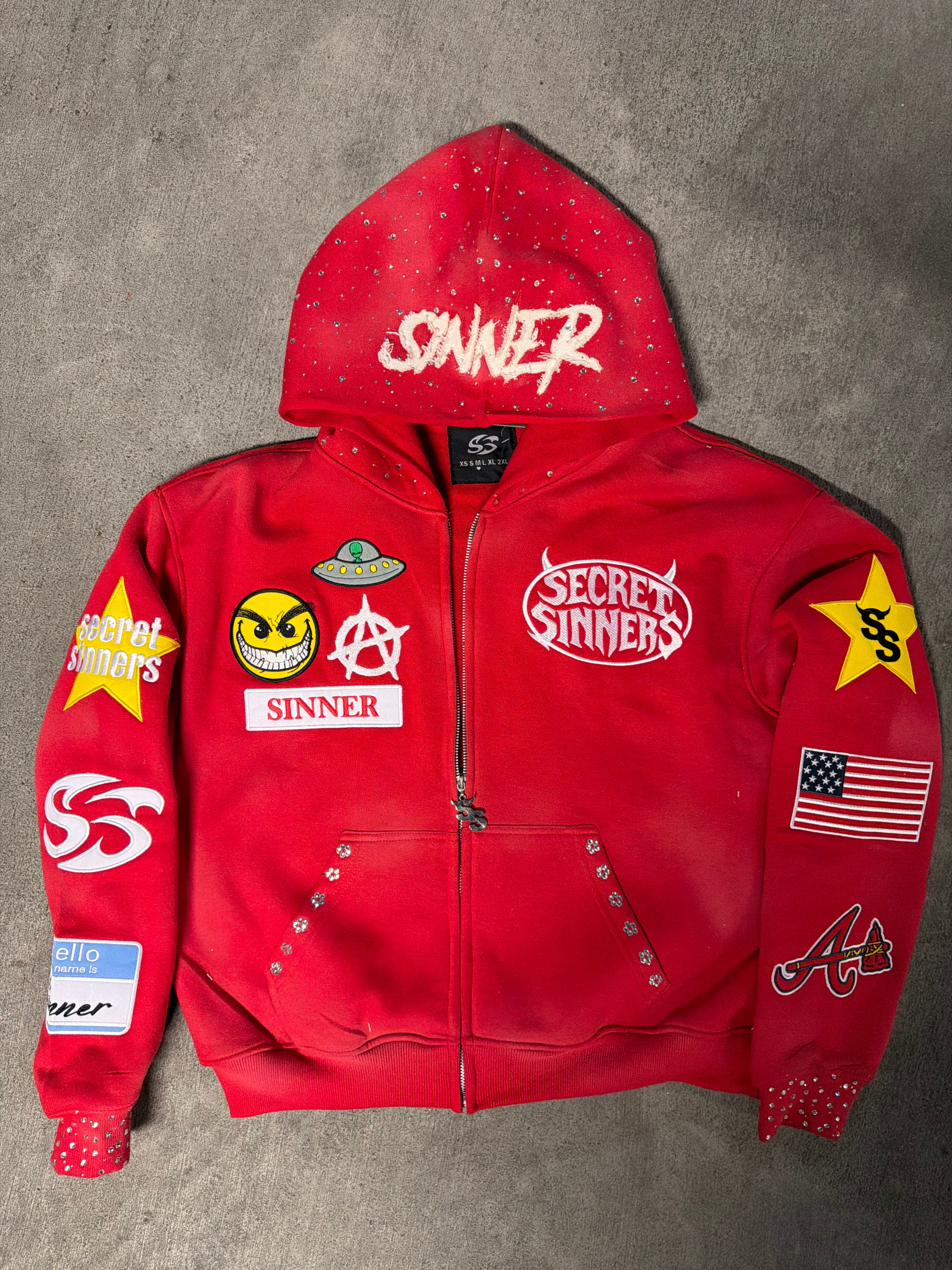 Red Finale Zip-Up