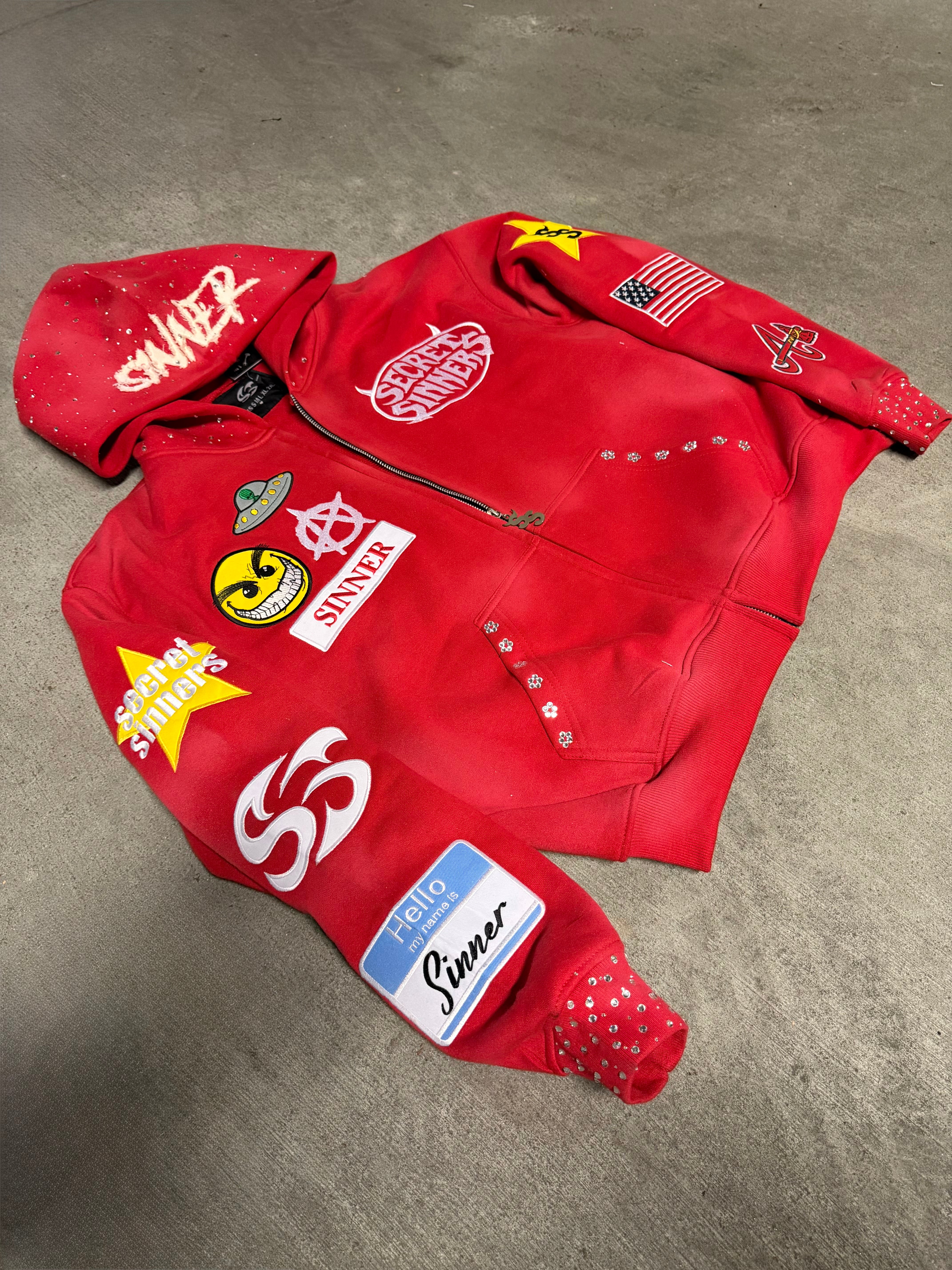 Red Finale Zip-Up