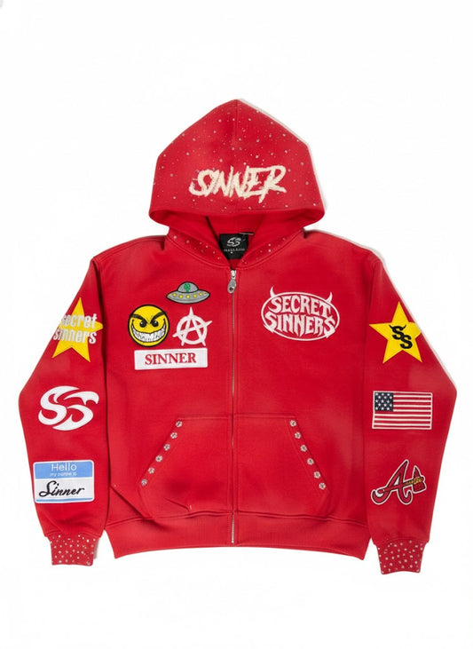 Red Finale Zip-Up